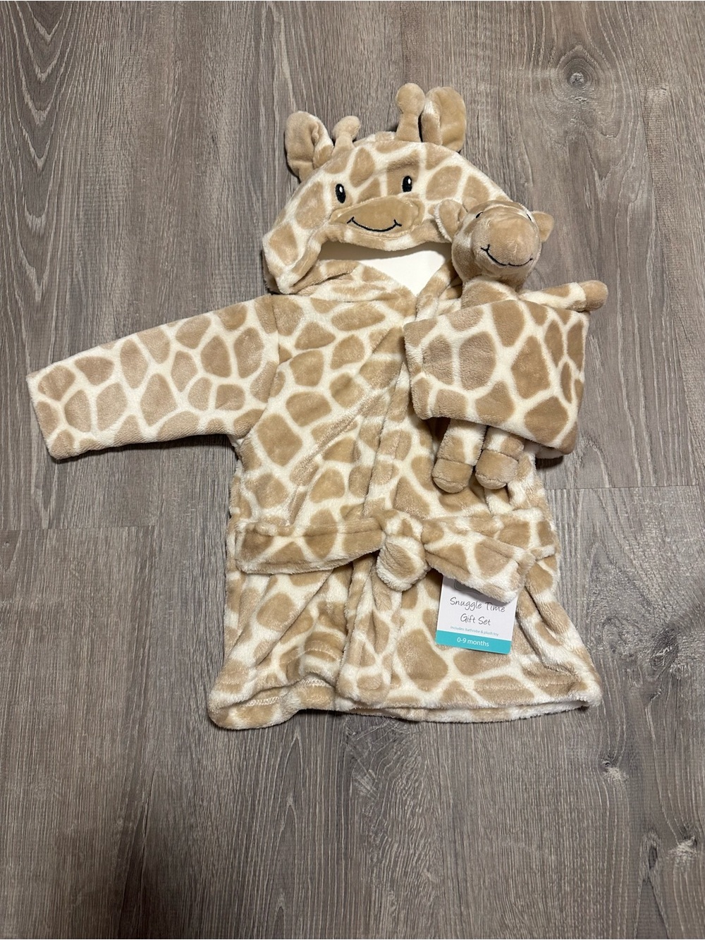 Hudson Baby Robe and Lovey Gift Set - Giraffe, size 0-9mo